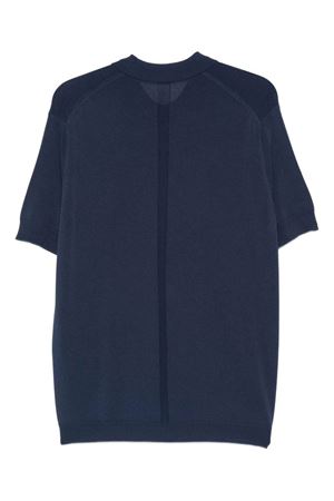 Polo in maglia di viscosa leggera blu LOW BRAND | LM26002E044
